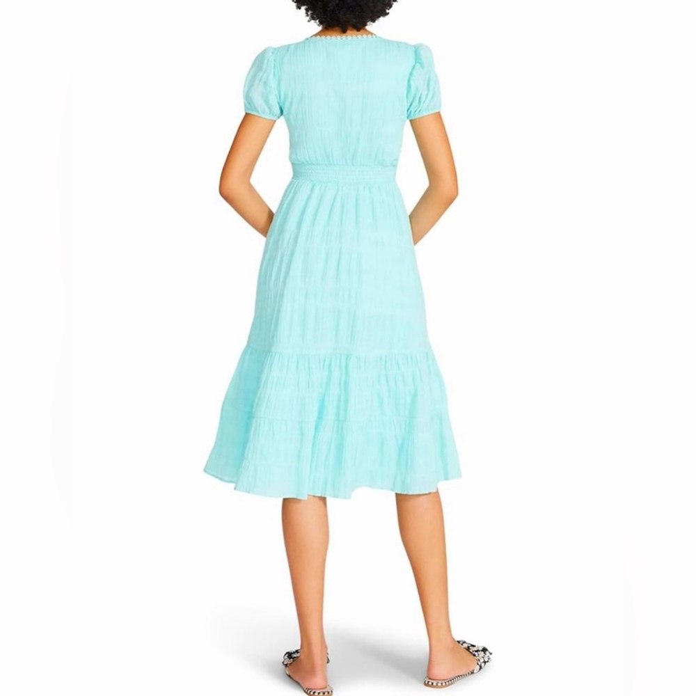 Betsey Johnson Tiffany Blue Romantic Midi Dress Size M - Picture 2 of 11